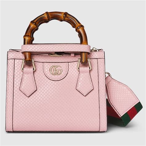 gucci pastel pink|Gucci Diana mini python tote bag in pastel pink .